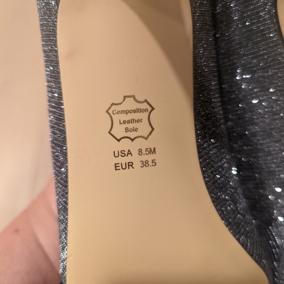 Shimmery Grey Heels - Picture 3 of 11